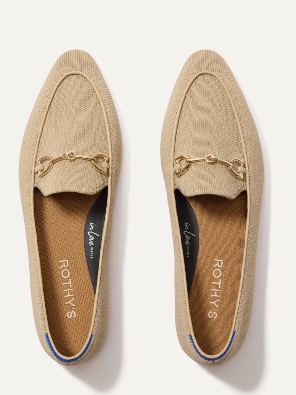 Rothy's NWOB Double Bit Loafers in Sand Dollar
